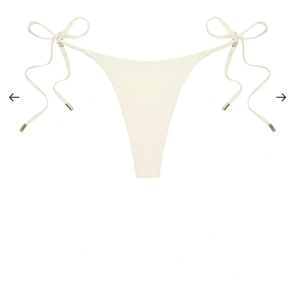 Monday Swimwear White Tie-Side Bikini Bottom